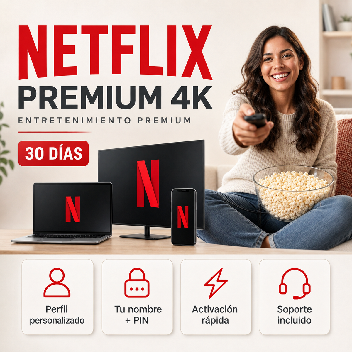 NETFLIX PREMIUM 4K - PERFIL